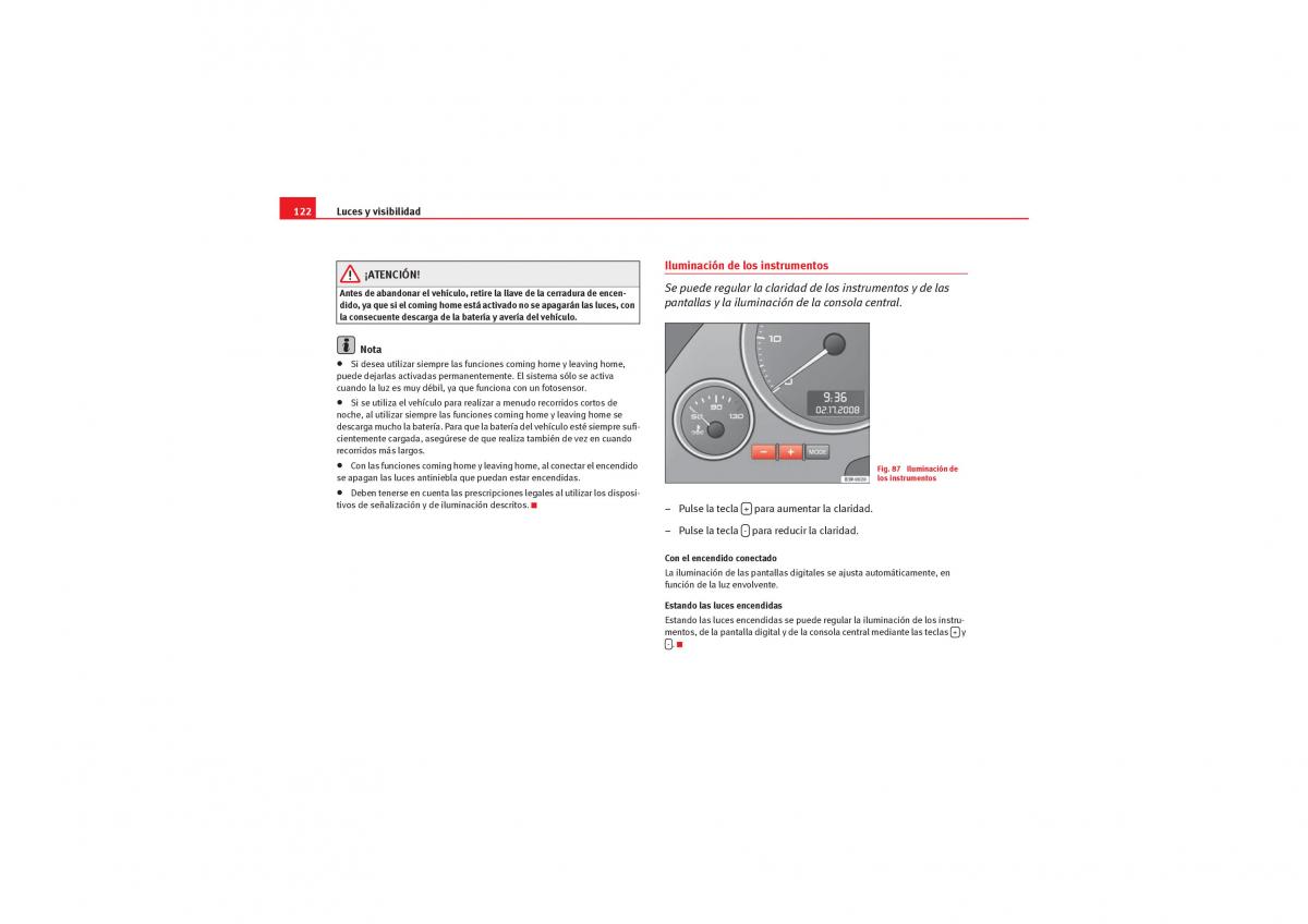 Seat Exeo manual del propietario / page 124