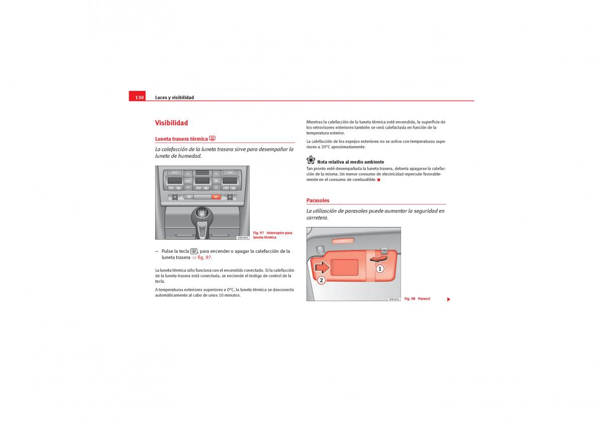 Seat Exeo manual del propietario / page 132