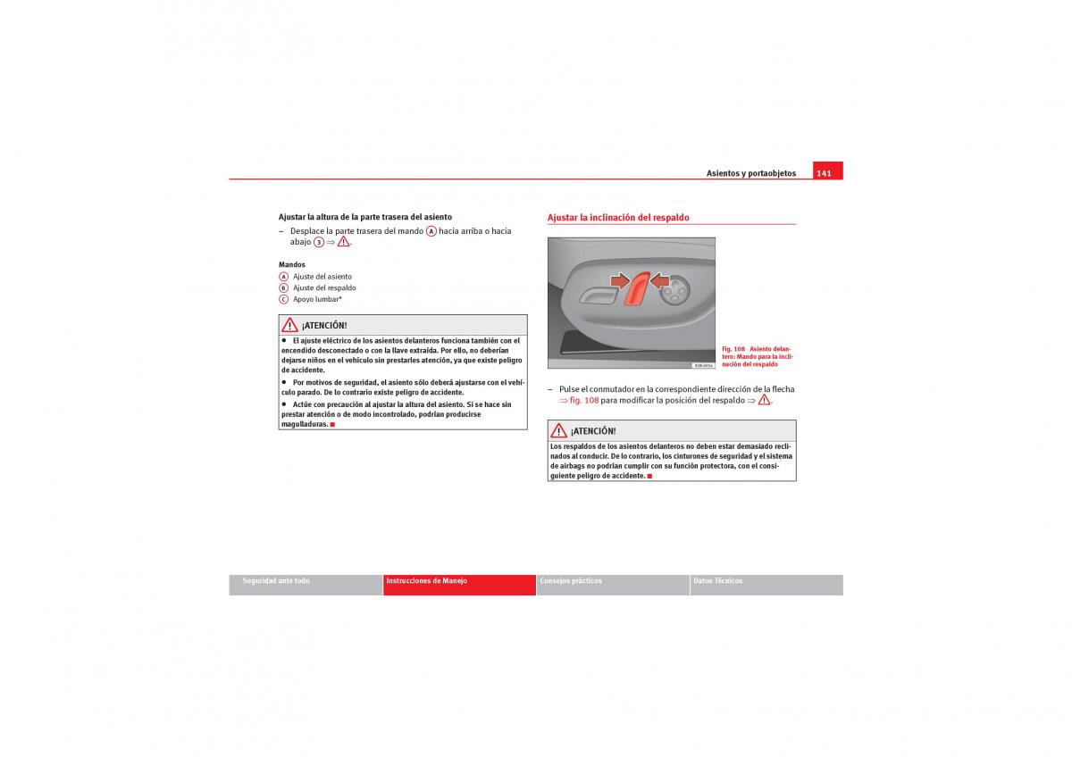 Seat Exeo manual del propietario / page 143