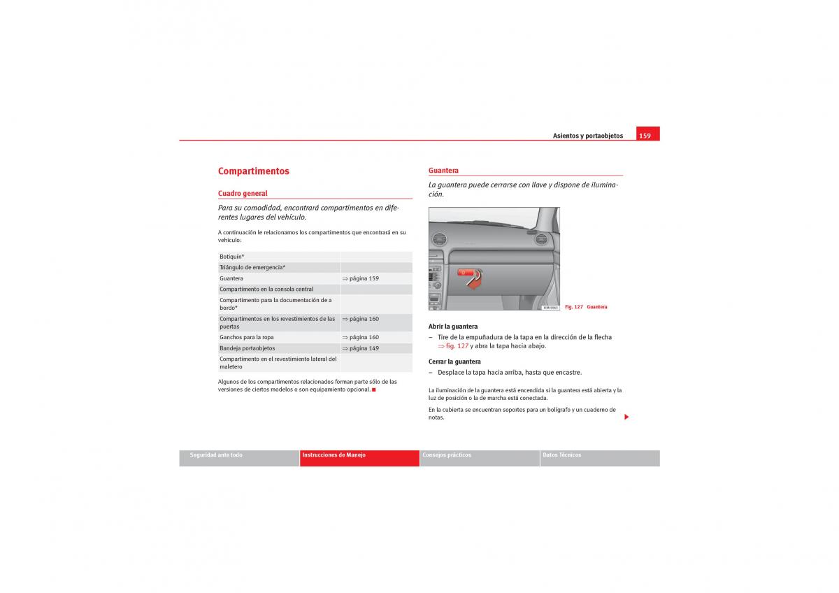 Seat Exeo manual del propietario / page 161