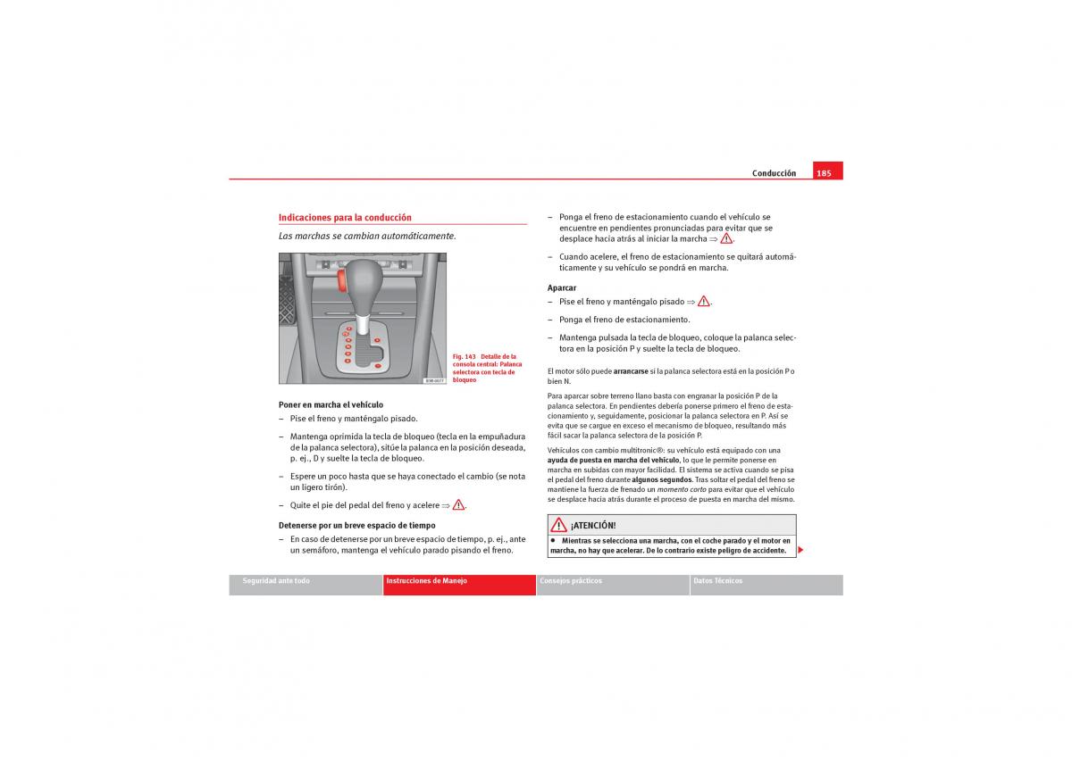 Seat Exeo manual del propietario / page 187