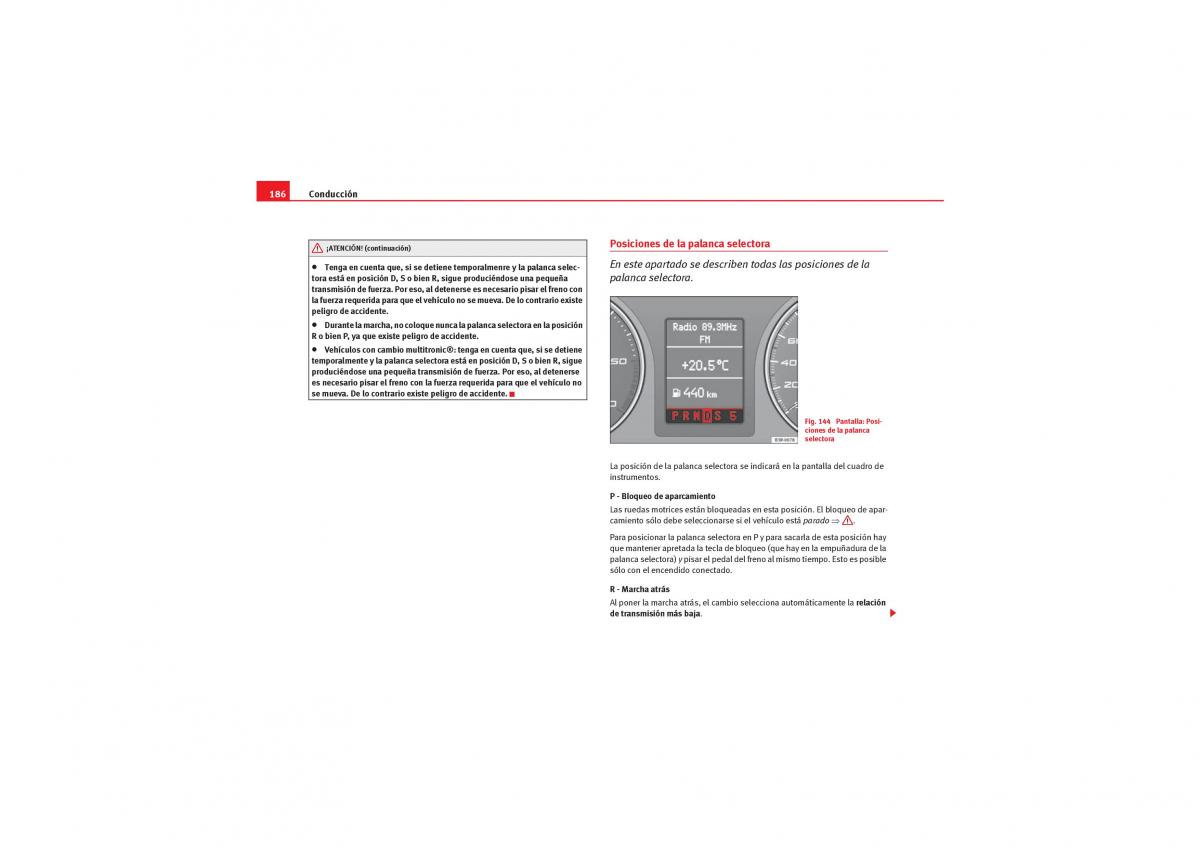 Seat Exeo manual del propietario / page 188