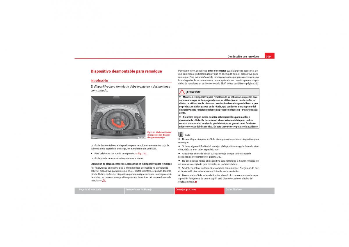 Seat Exeo manual del propietario / page 211