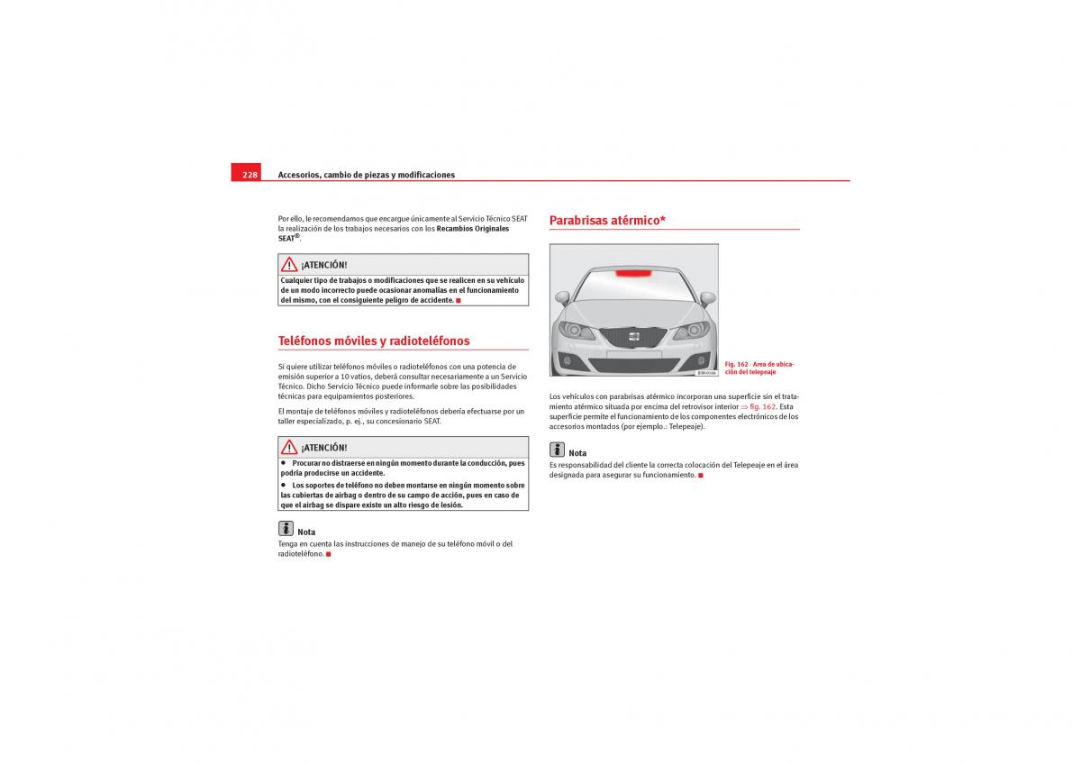 Seat Exeo manual del propietario / page 230