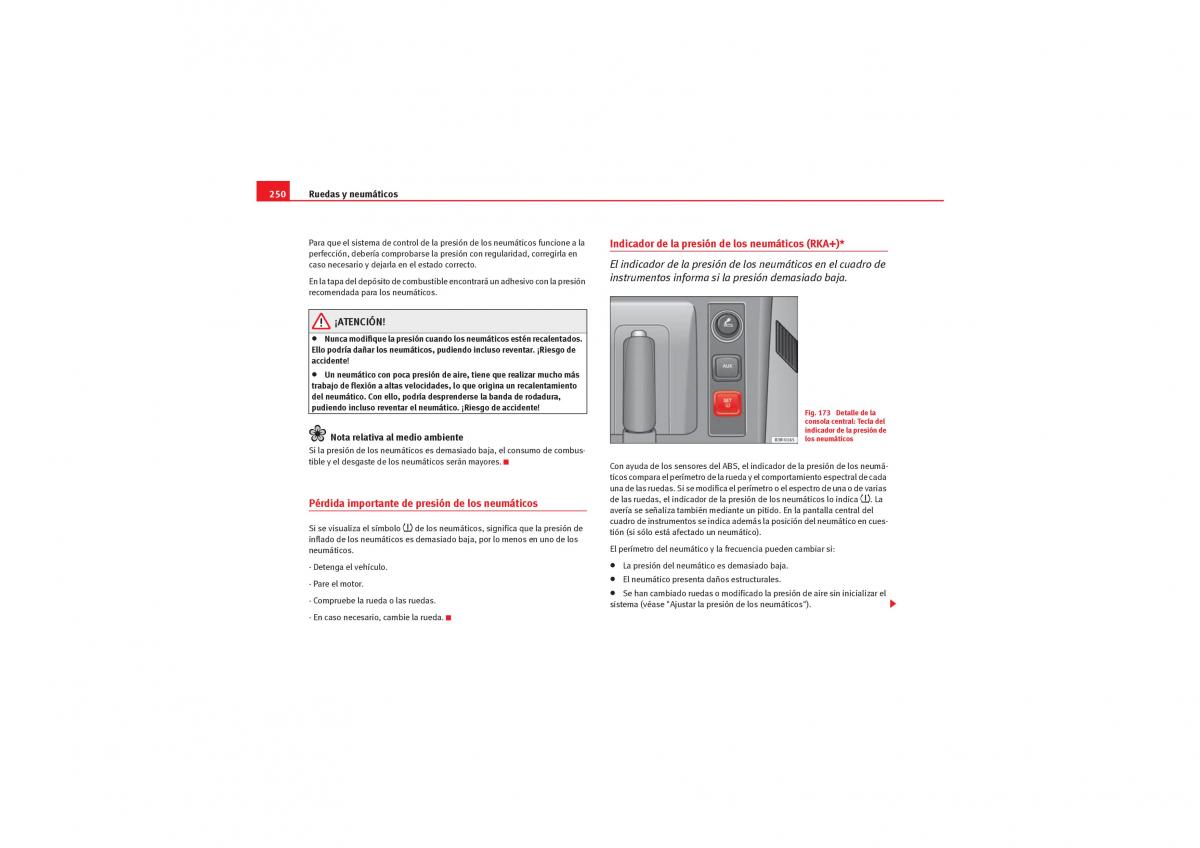 Seat Exeo manual del propietario / page 252