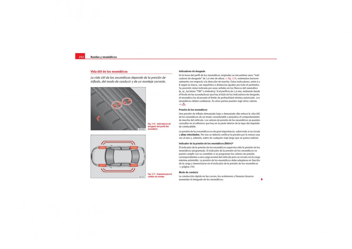 Seat Exeo manual del propietario / page 254