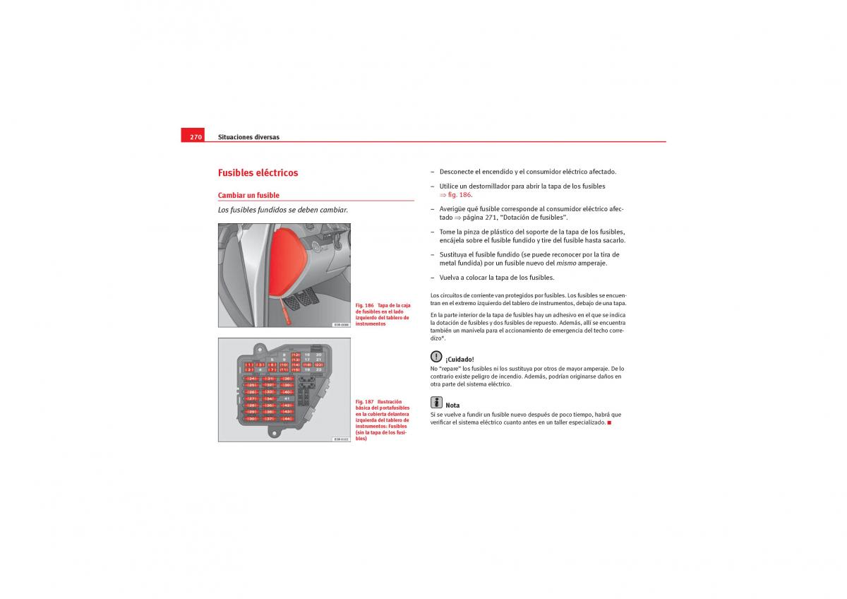 Seat Exeo manual del propietario / page 272