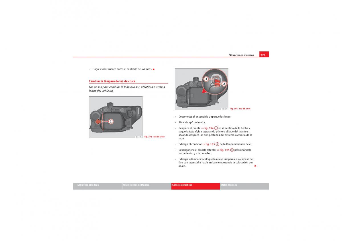 Seat Exeo manual del propietario / page 279