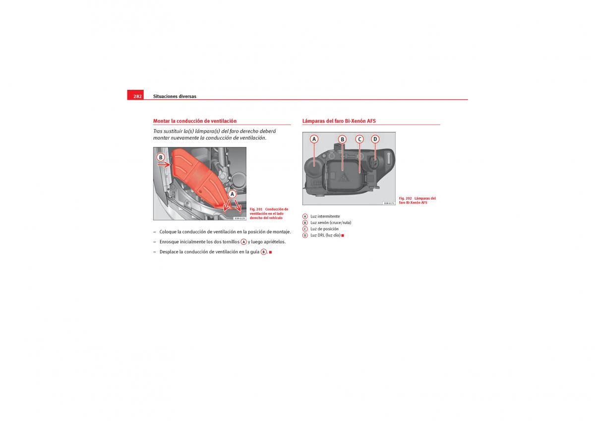 Seat Exeo manual del propietario / page 284