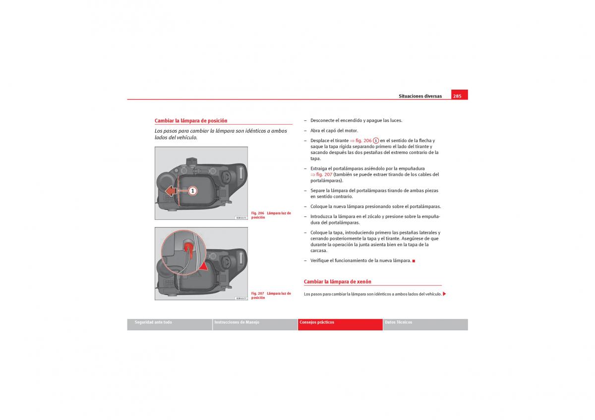 Seat Exeo manual del propietario / page 287