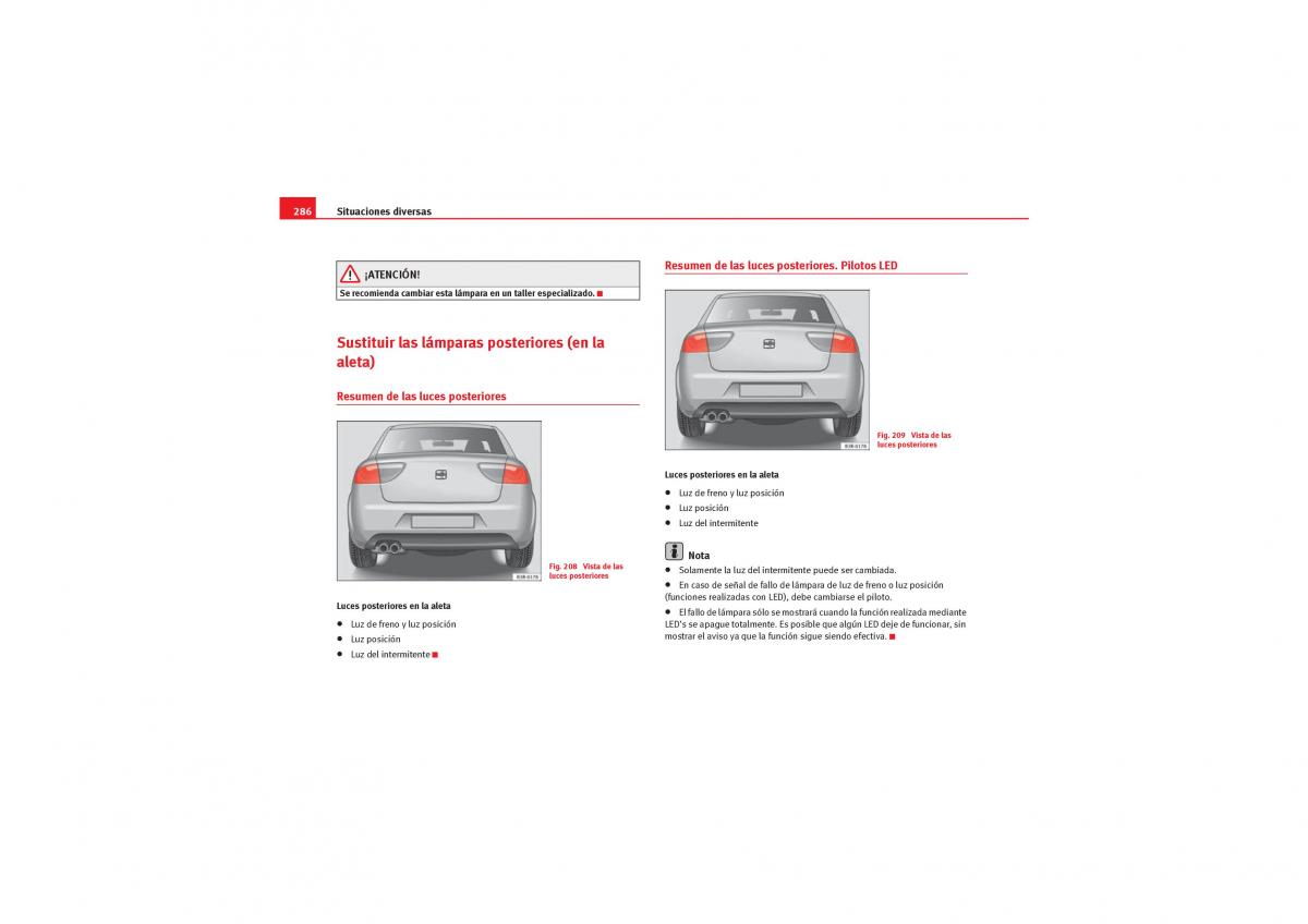 Seat Exeo manual del propietario / page 288