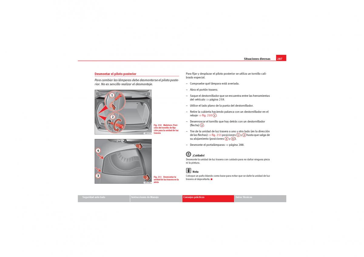 Seat Exeo manual del propietario / page 289