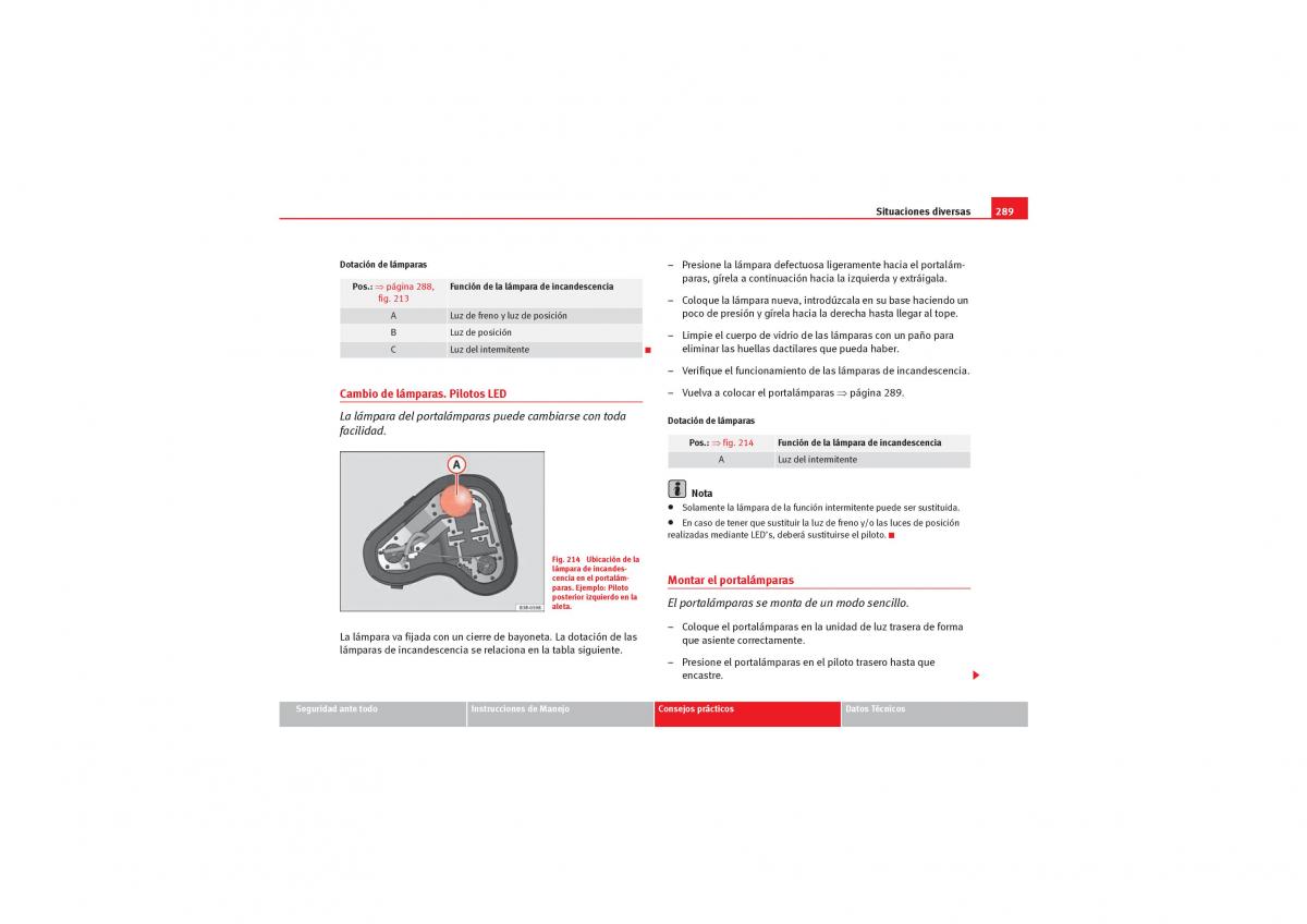 Seat Exeo manual del propietario / page 291