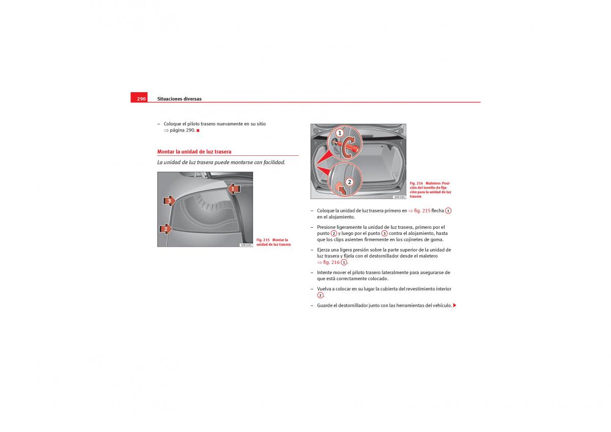 Seat Exeo manual del propietario / page 292