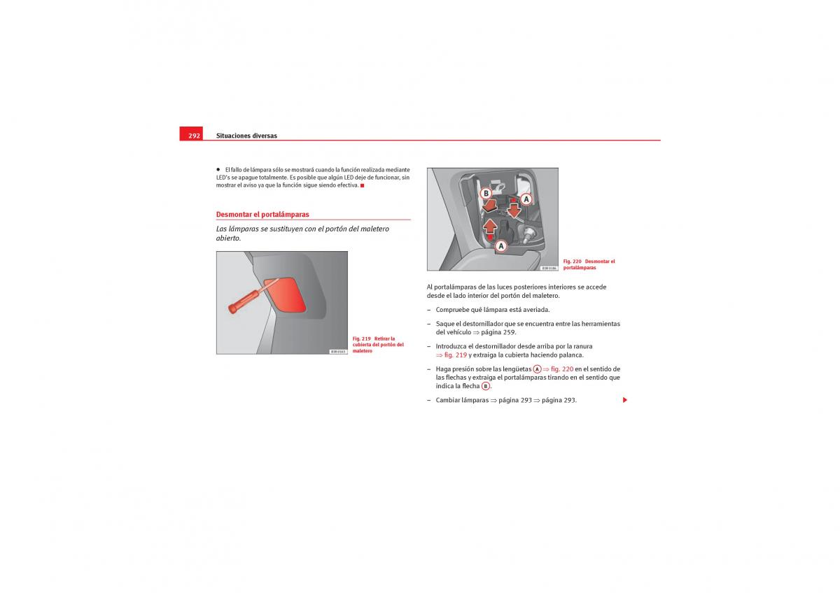 Seat Exeo manual del propietario / page 294