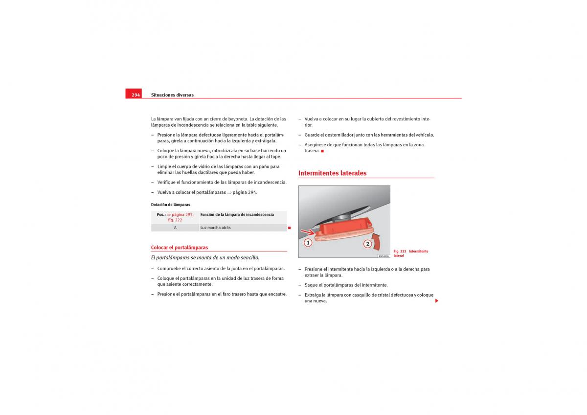 Seat Exeo manual del propietario / page 296