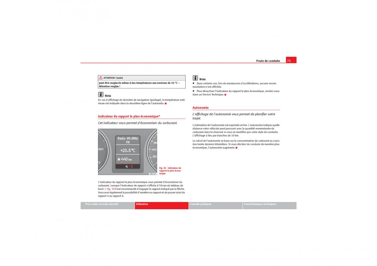 Seat Exeo manuel du proprietaire / page 77