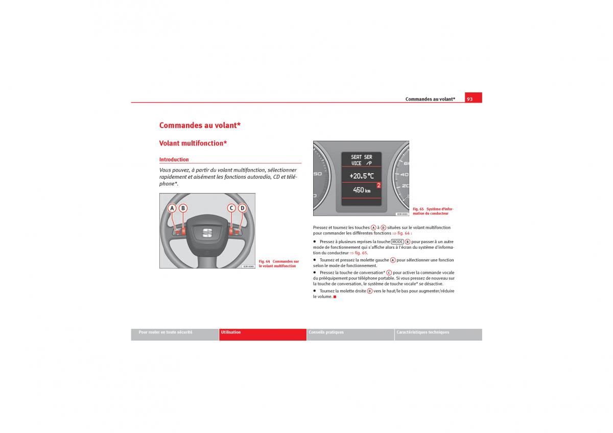 Seat Exeo manuel du proprietaire / page 95