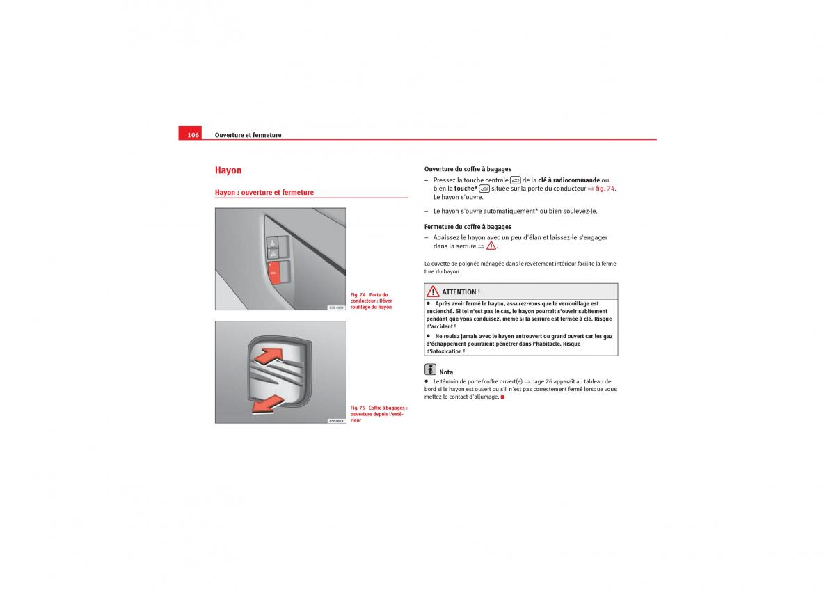 Seat Exeo manuel du proprietaire / page 108