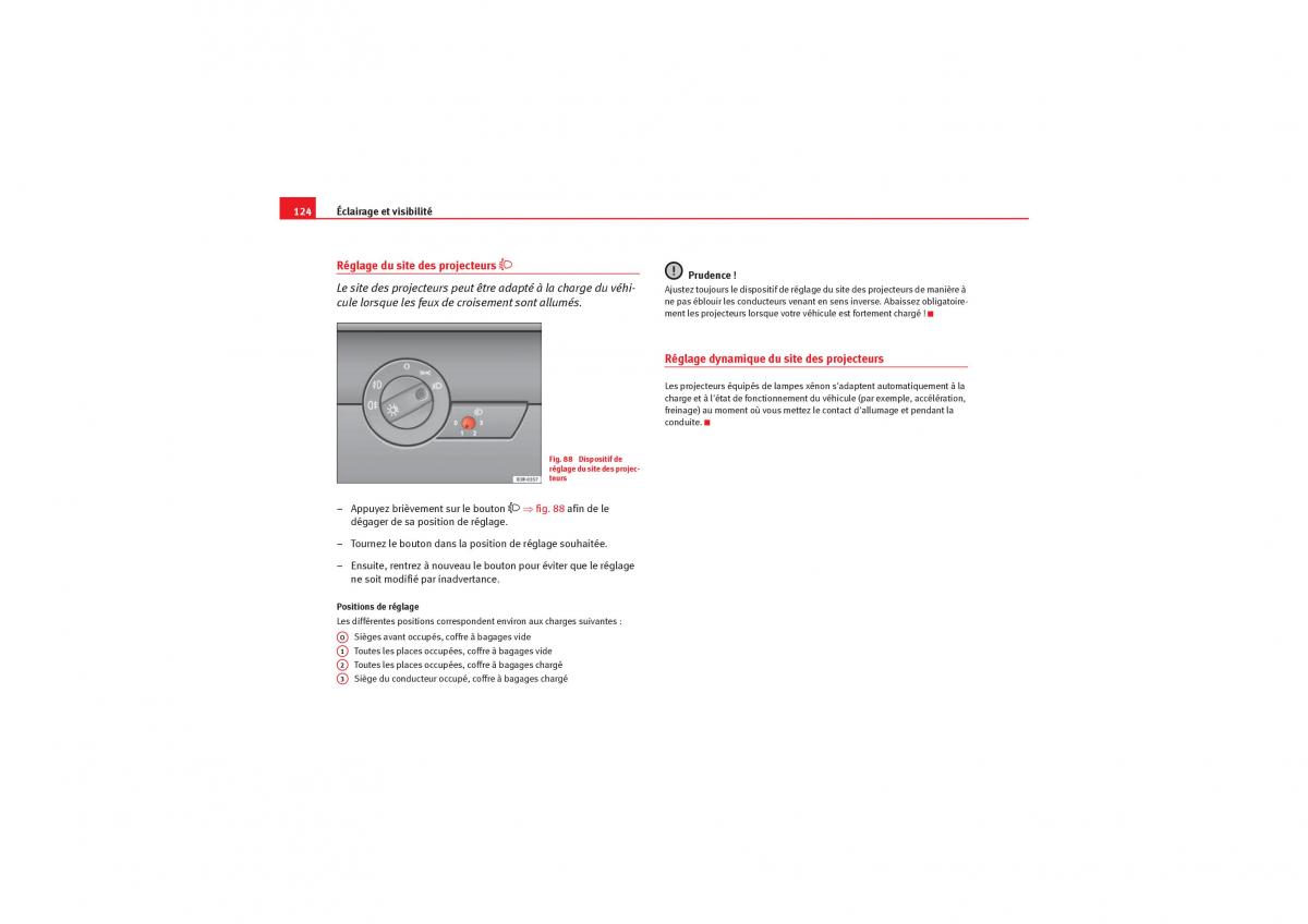 Seat Exeo manuel du proprietaire / page 126