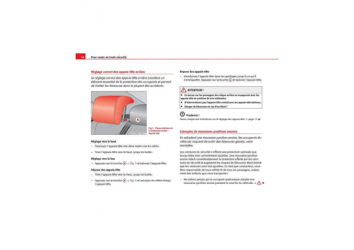 Seat Exeo manuel du proprietaire / page 16