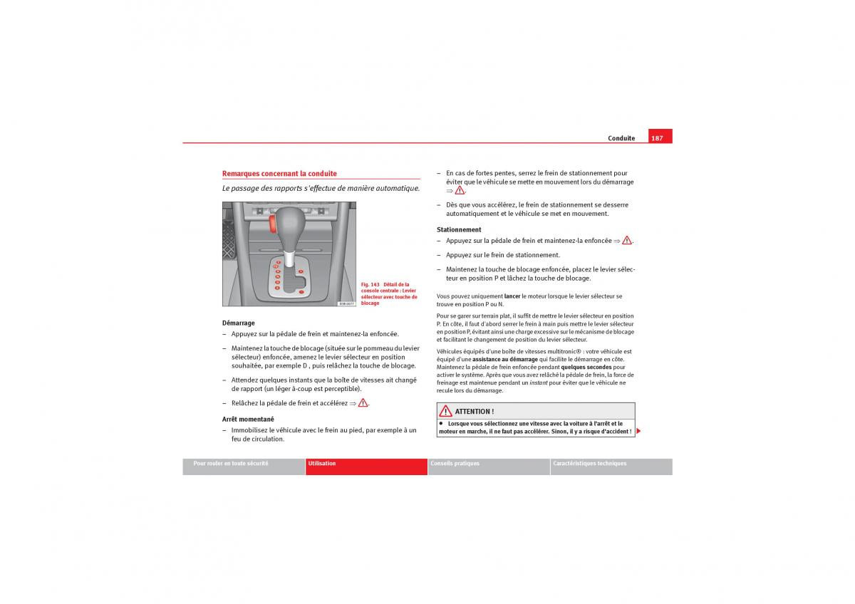 Seat Exeo manuel du proprietaire / page 189