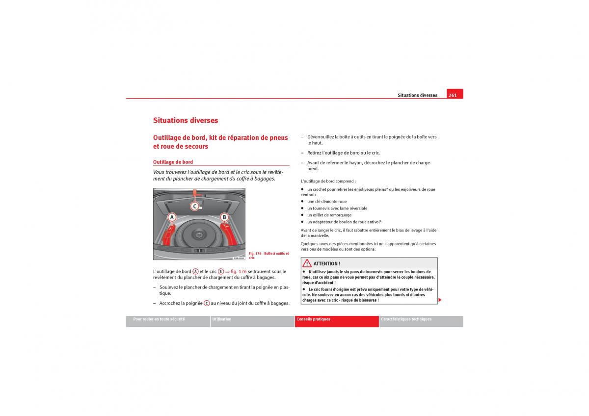 Seat Exeo manuel du proprietaire / page 263