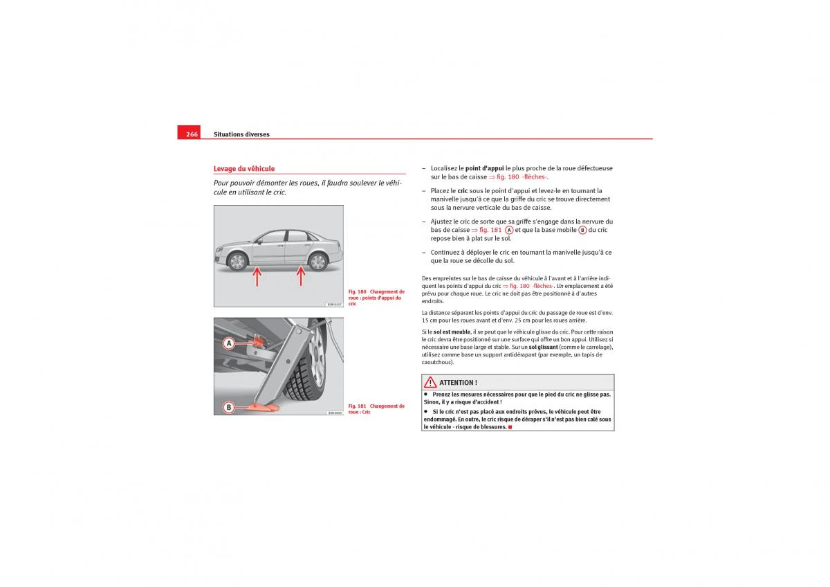 Seat Exeo manuel du proprietaire / page 268