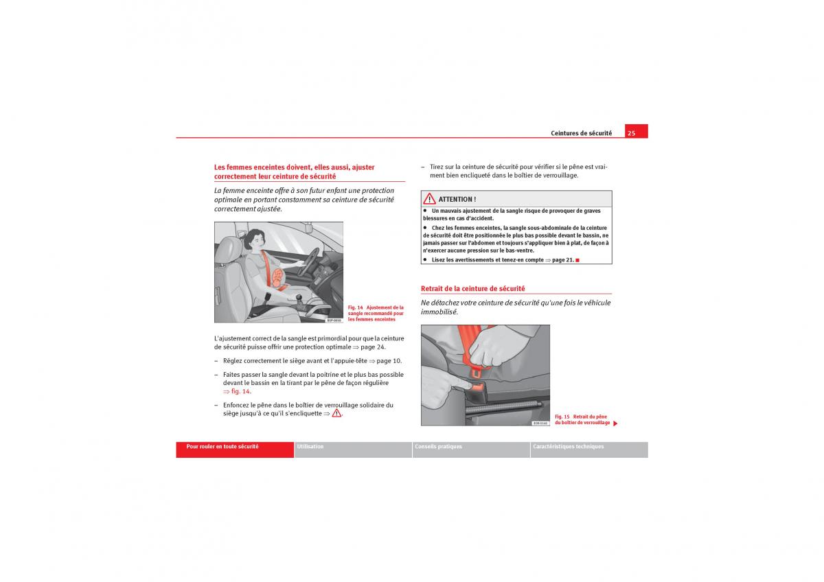 Seat Exeo manuel du proprietaire / page 27