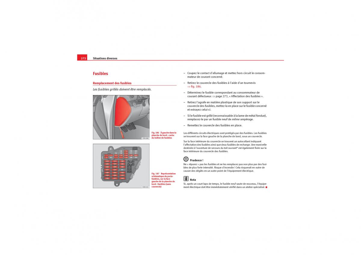 Seat Exeo manuel du proprietaire / page 274