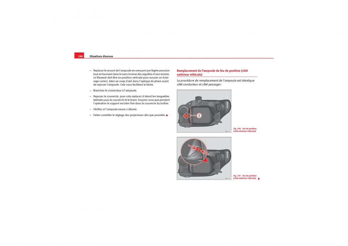 Seat Exeo manuel du proprietaire / page 282