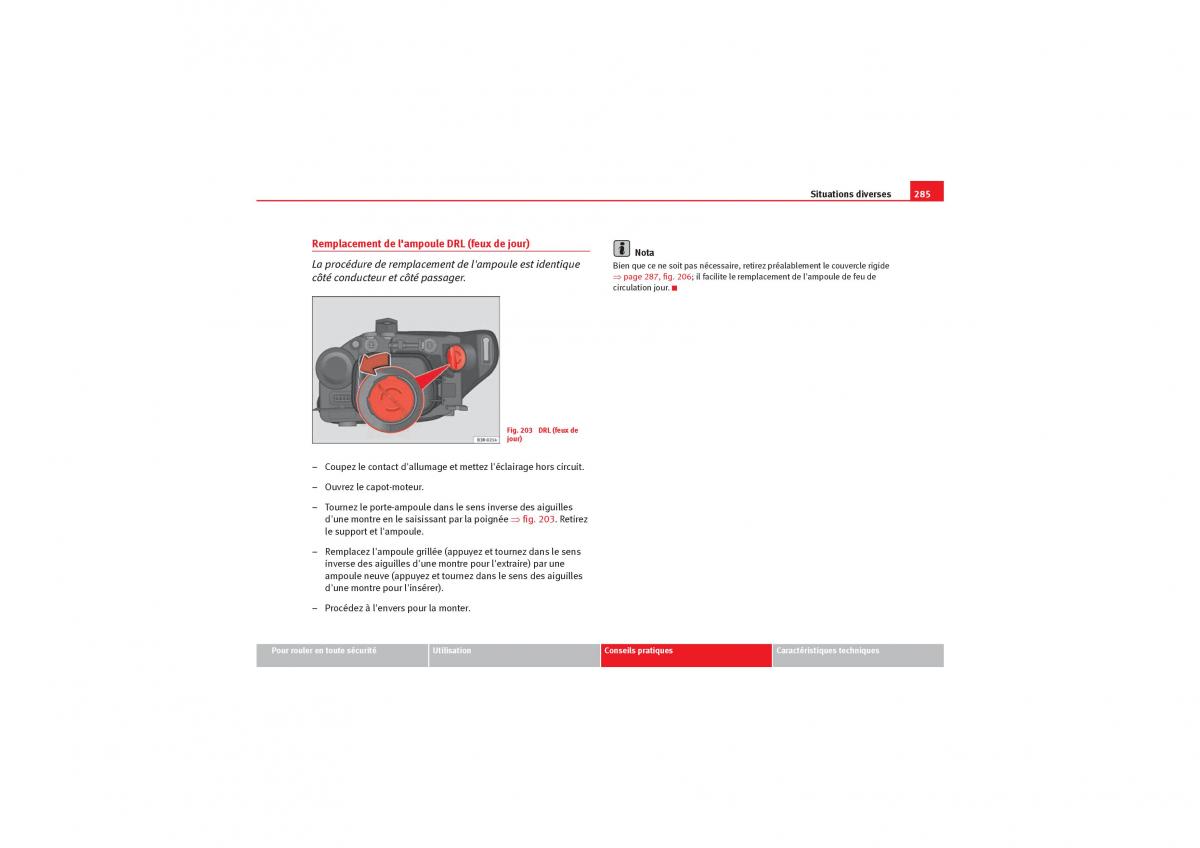 Seat Exeo manuel du proprietaire / page 287