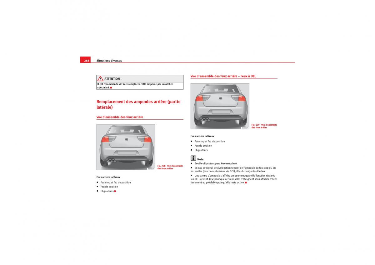 Seat Exeo manuel du proprietaire / page 290