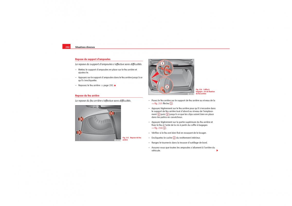 Seat Exeo manuel du proprietaire / page 294