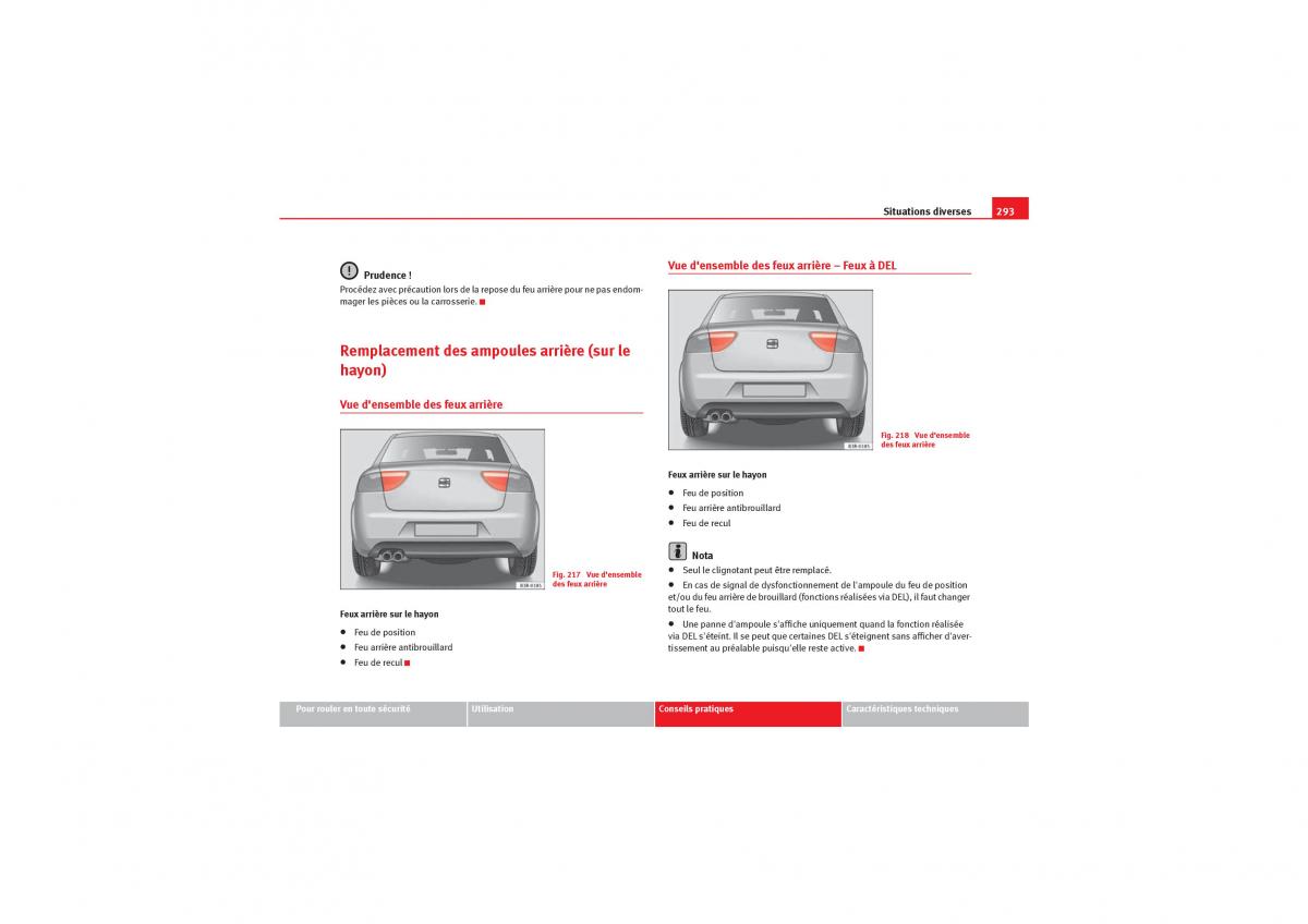 Seat Exeo manuel du proprietaire / page 295