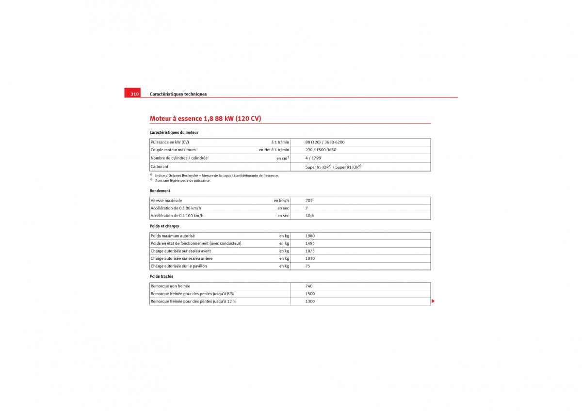 Seat Exeo manuel du proprietaire / page 312