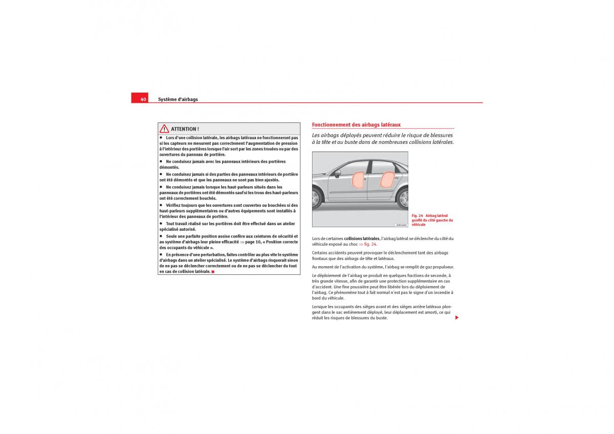 Seat Exeo manuel du proprietaire / page 42