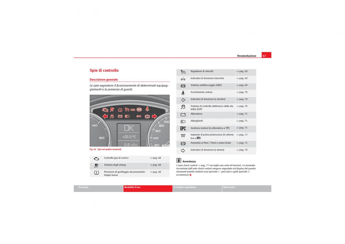 Seat Exeo manuale del proprietario / page 69