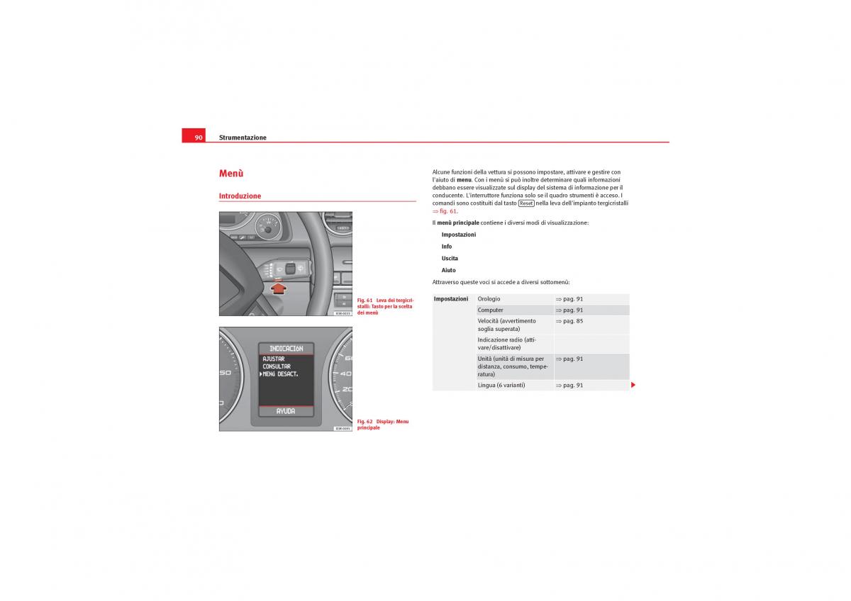 Seat Exeo manuale del proprietario / page 92