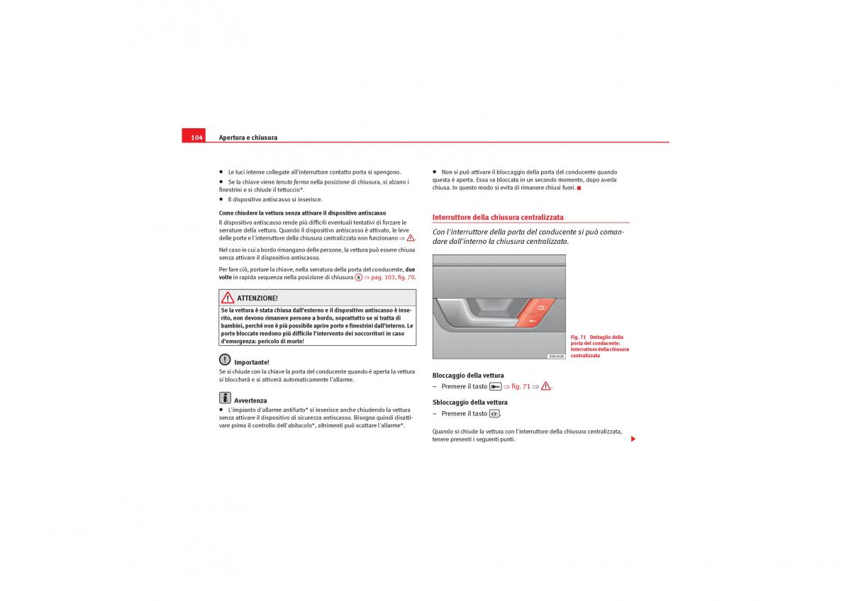 Seat Exeo manuale del proprietario / page 106