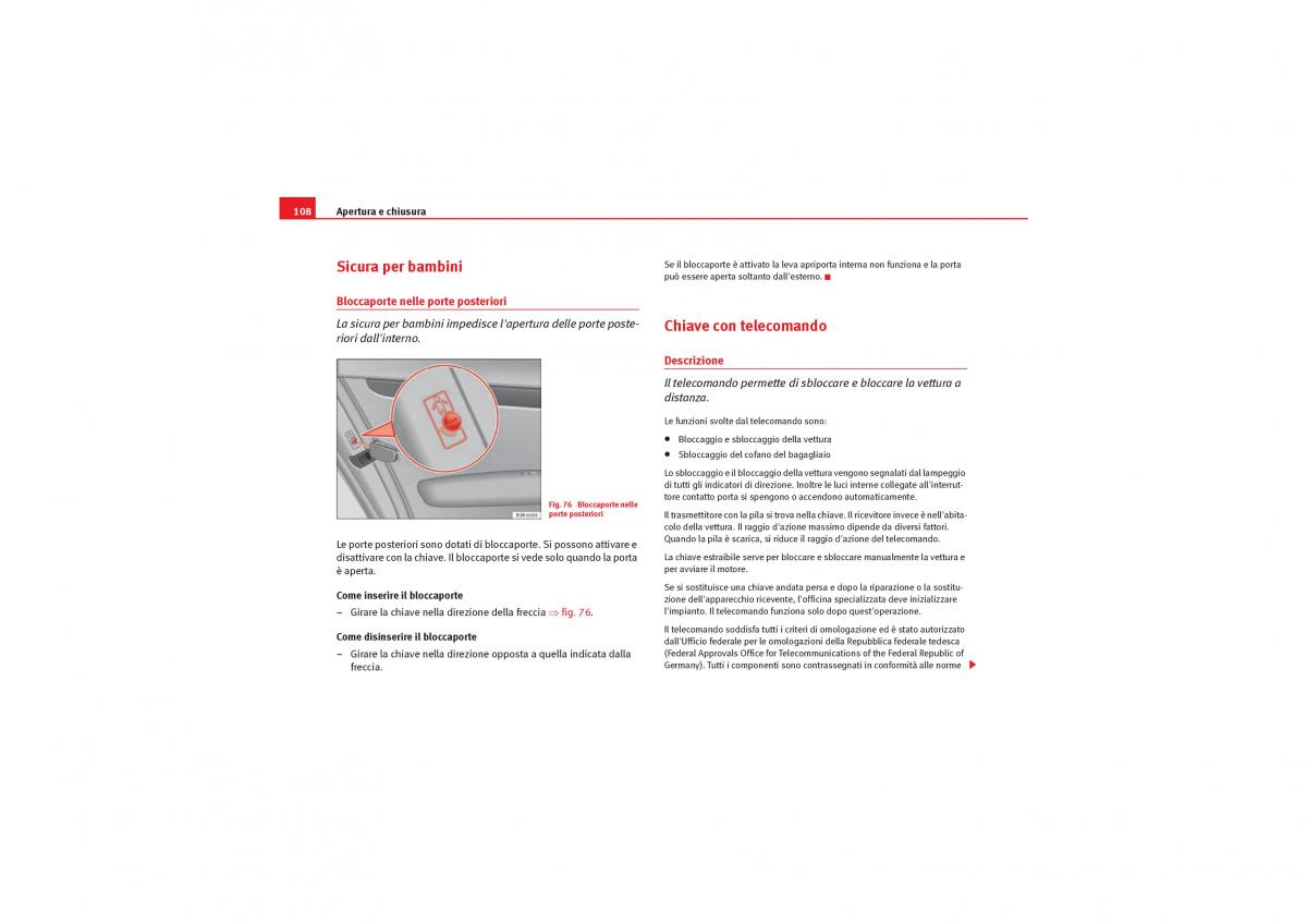 Seat Exeo manuale del proprietario / page 110