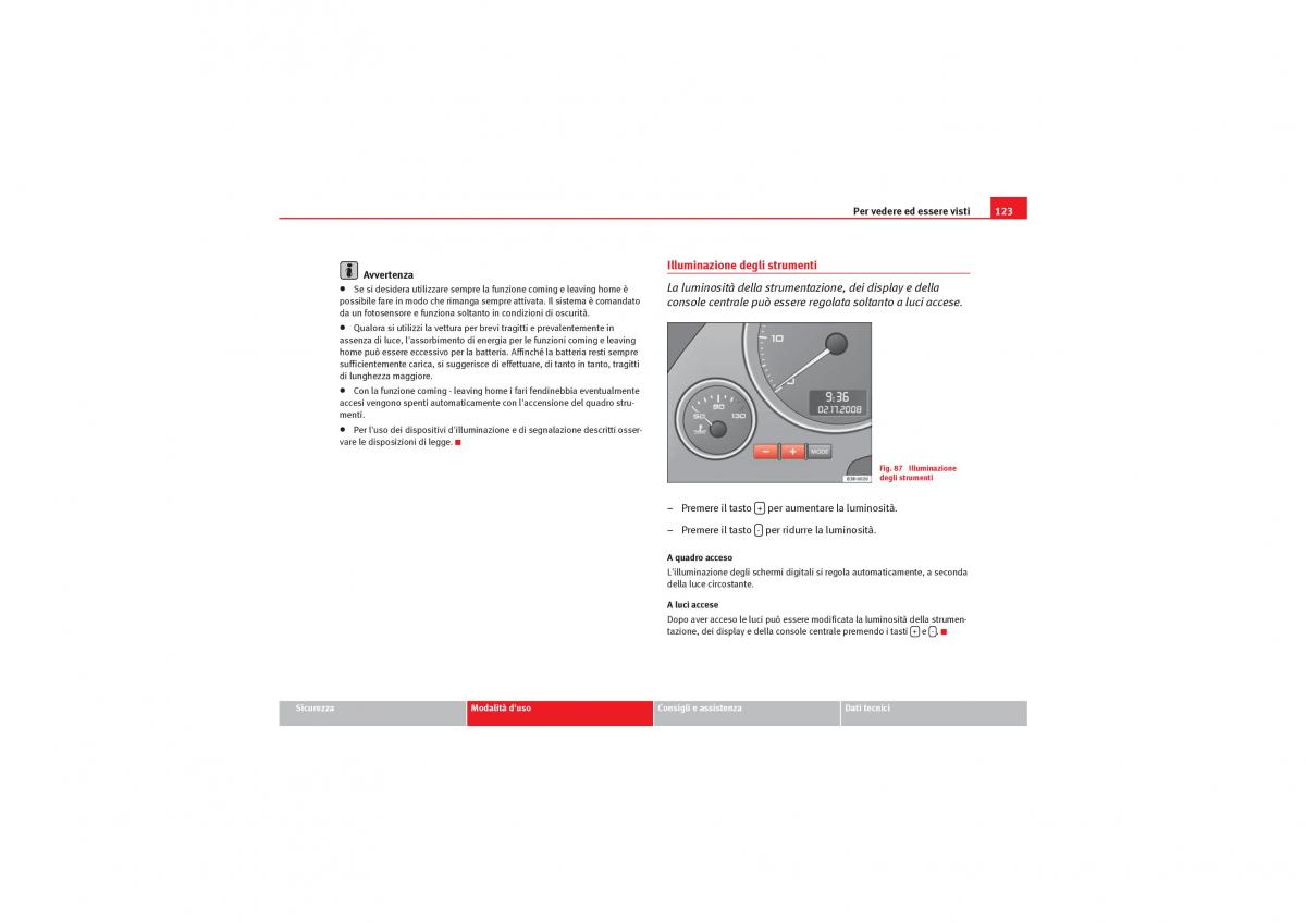 Seat Exeo manuale del proprietario / page 125