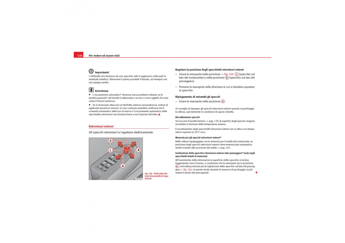 Seat Exeo manuale del proprietario / page 138