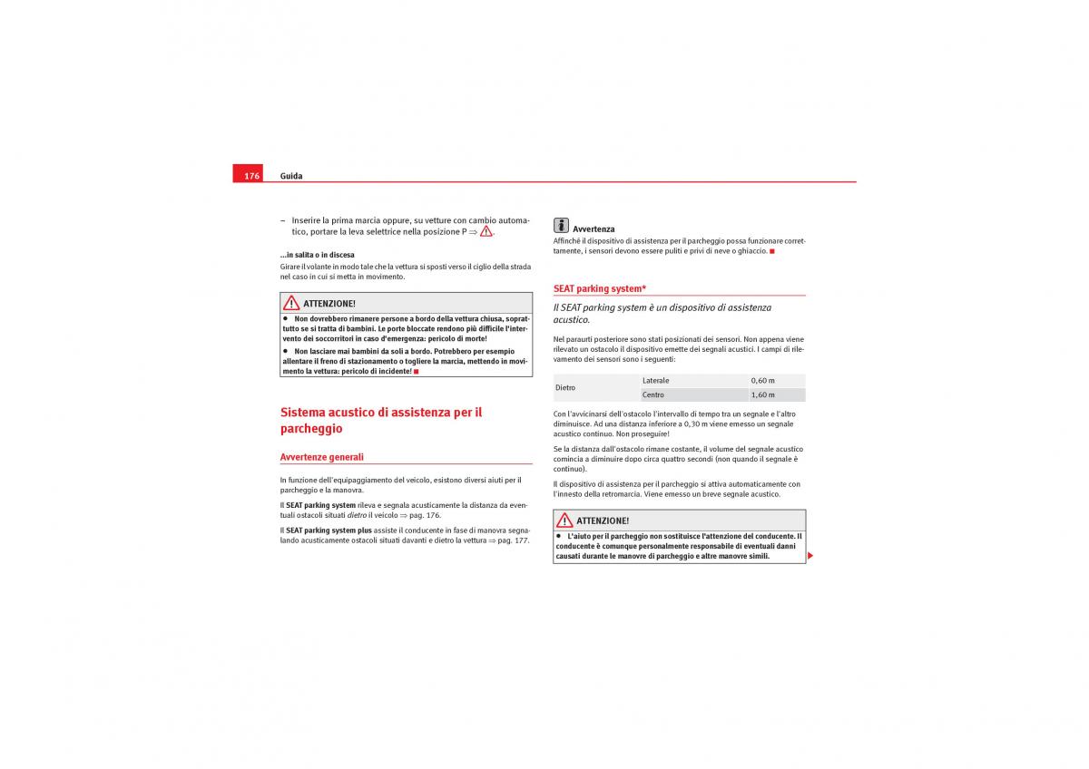 Seat Exeo manuale del proprietario / page 178