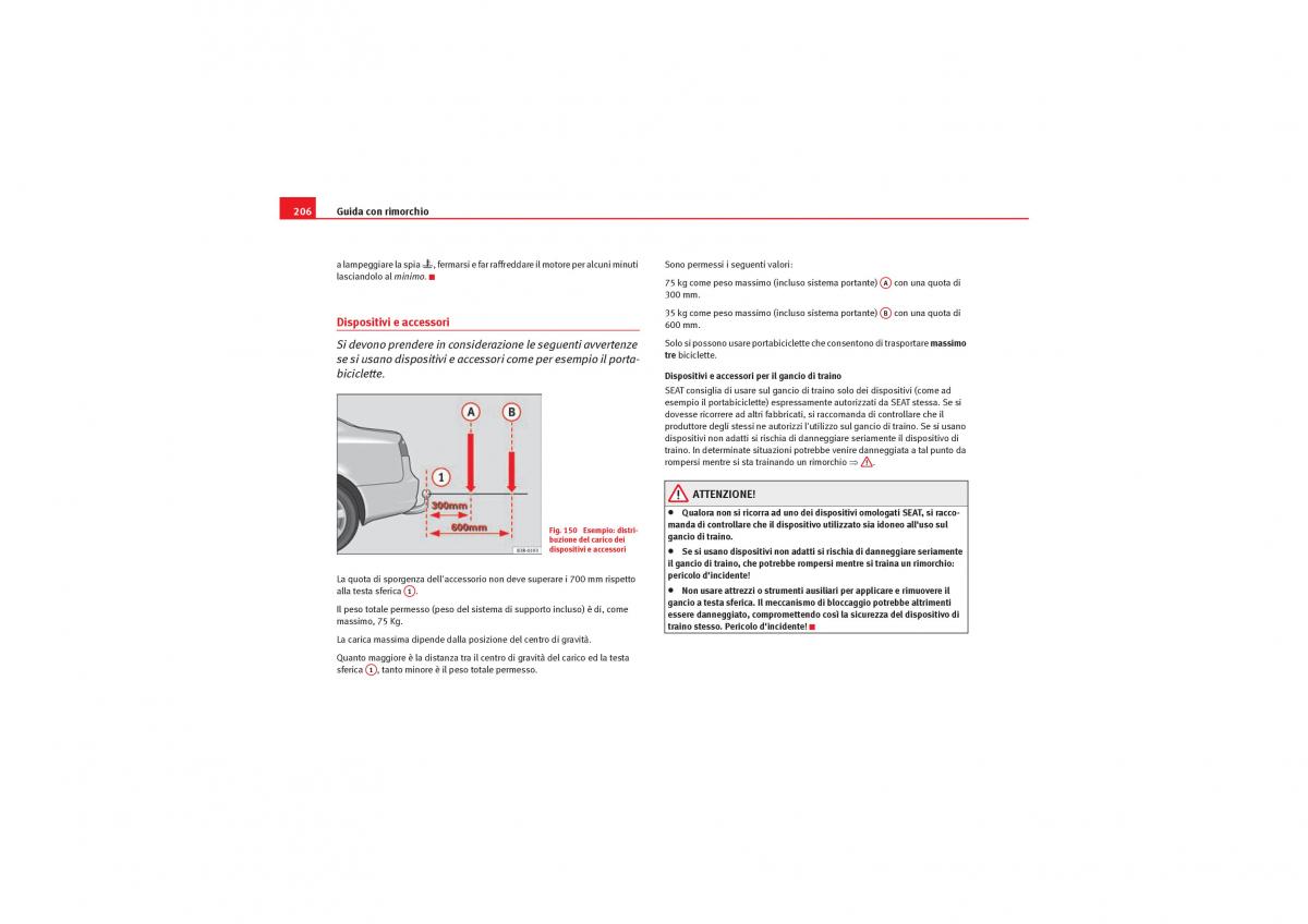 Seat Exeo manuale del proprietario / page 208