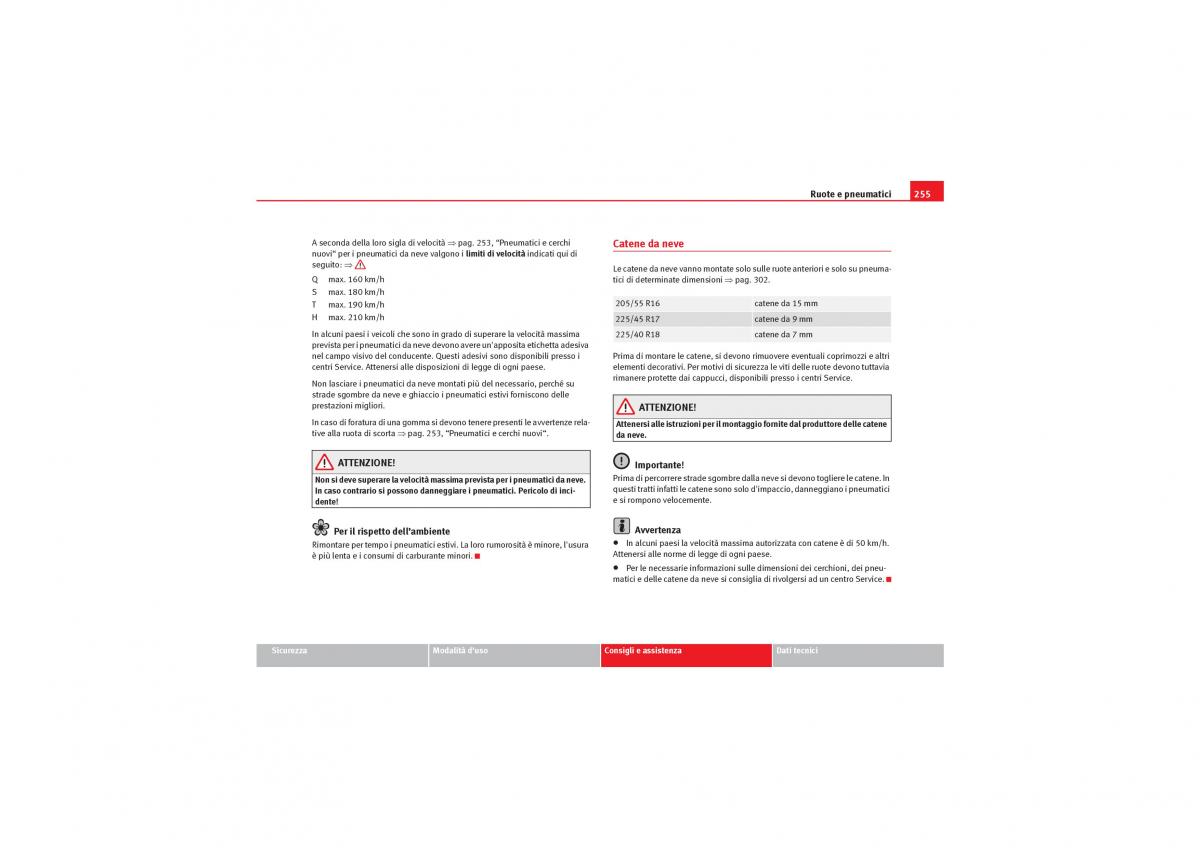 Seat Exeo manuale del proprietario / page 257