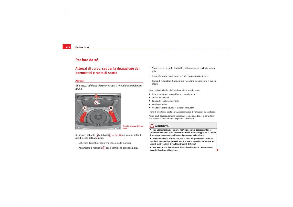 Seat Exeo manuale del proprietario / page 258