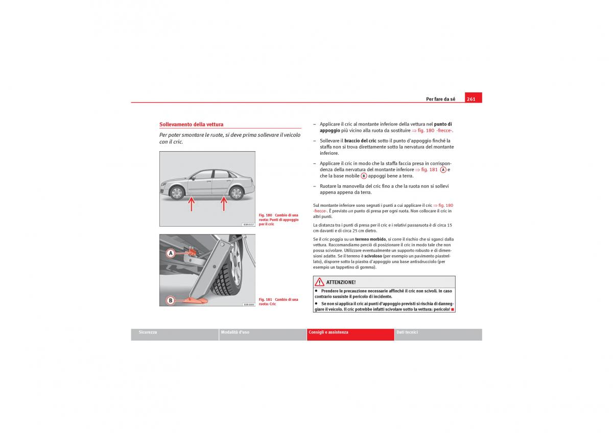 Seat Exeo manuale del proprietario / page 263