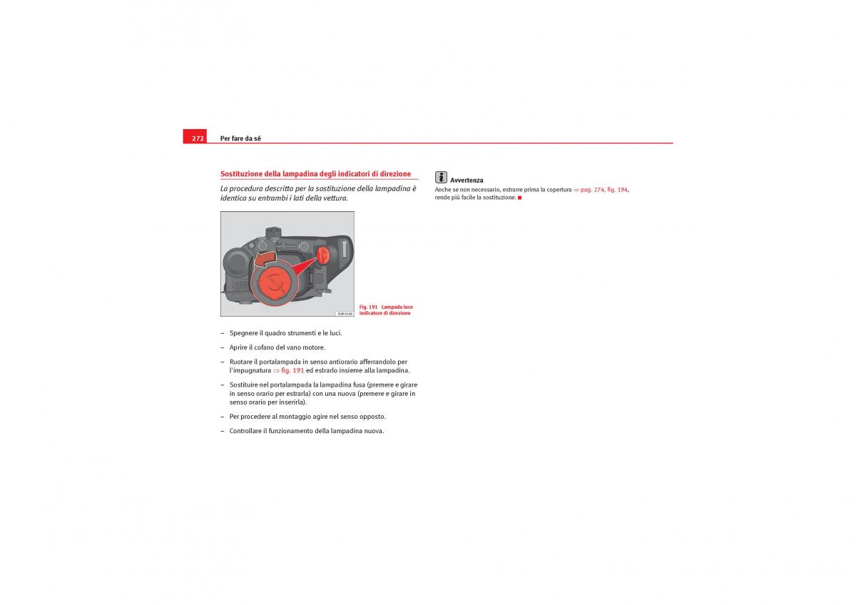 Seat Exeo manuale del proprietario / page 274