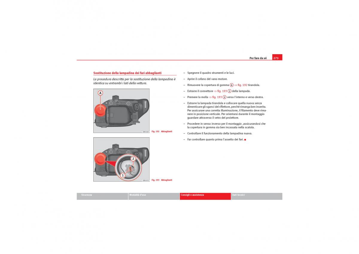 Seat Exeo manuale del proprietario / page 275